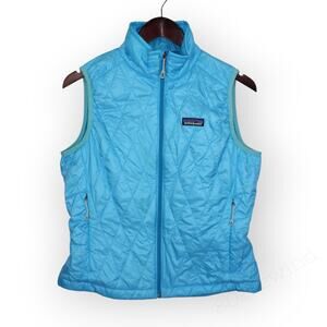 Small Patagonia Women's Nano Puff Vest SKY Turquoise 84245 Pack Light